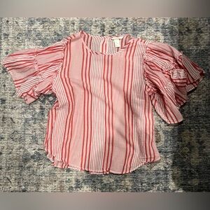 Striped Red/White Top